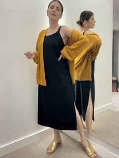 Vestido Alça Abertura - Preto