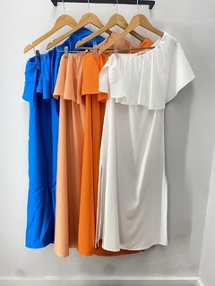 Imagem do Vestido Midi Ombro Só - Pêssego