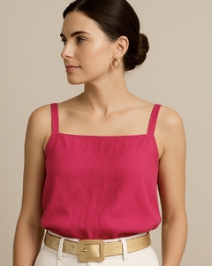 Blusa Linho Alça Ladice - Pink - comprar online