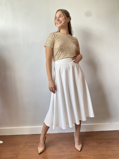 Saia Midi - Off White - THAÊ