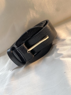 Cinto Fivela Oval Encapada - Preto na internet