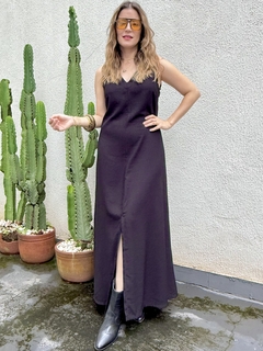 Vestido Fenda Rosangela - Preto - loja online