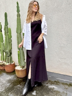 Vestido Fenda Rosangela - Preto - comprar online