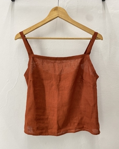 Blusa Linho Alça Ladice - Telha - comprar online