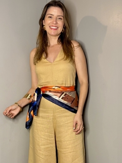 Macacão Linho Thais - Bege na internet