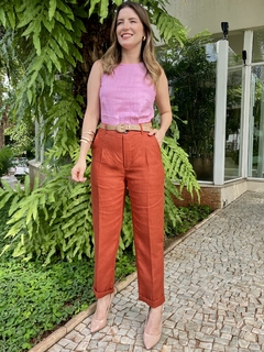 Regata Linho Célia - Rosa na internet