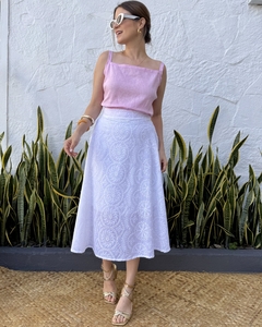 Blusa Linho Alça Ladice - Rosa Claro na internet