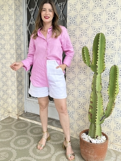 Camisa Linho Juliana - Rosa na internet