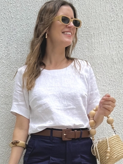 Blusa Linho Mg Jaci - Branco na internet