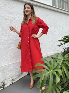 Chemise Linho Ana - Vermelho - comprar online