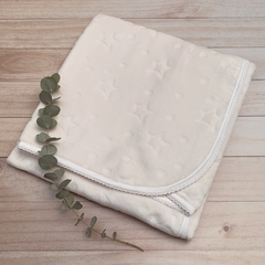 manta piel con picot (estrella crema)