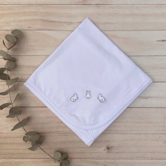 manta de algodón (conejitos blanco)