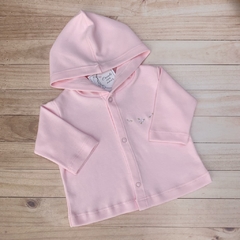saco de algodón bordado (flor rosa)