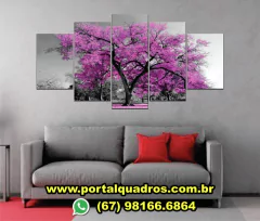 Quadro Mosaico 5 Peças Árvore da Vida 5