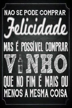 Quadro Bebidas 69 Vinho Frases
