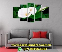 Quadro Mosaico 5 Peças Flor 1
