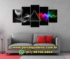 Quadro Mosaico 5 Peças Pink Floyd 2