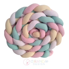 TRANÇA + ALMOFADA NÓ (rosa, amarelo, verde água e branco) - comprar online