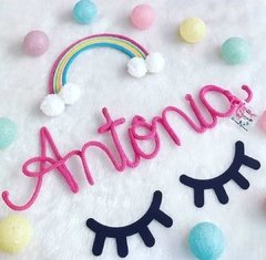 NOME COM ARCO-ÍRIS (par de cílios vendidos separadamente)