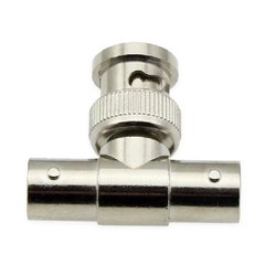 Adaptador BNC Tipo T Hembra a BNC Macho ( Metalica ) - comprar online