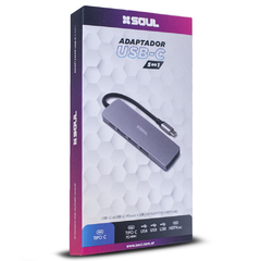 Adaptador Hubs 5 en 1 Soul USB Tipo C ( 3 USB 3.0 - 1 Tipo C - 1 HDMI ) - comprar online