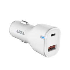 Cargador Auto Soul Fast 20W 3.0A + Cable Iphone