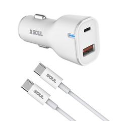 Cargador Auto Soul Fast 20W 3.0A + Cable Tipo C