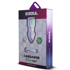 Cargador Auto Soul Share 2.4A + Cable Tipo C en internet