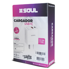 Cargador Rápido Soul QC 20W USB + C (Sin Cable) en internet