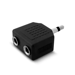 Adaptadora Plug 3.5 Mono a 2 Jack 3.5 Mono