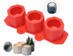 Molde Silicona X3 Macetas Chocolate Yeso Acrílico Cemento en internet