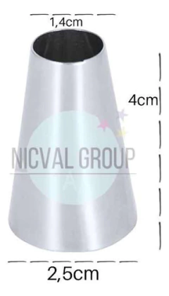Pico Boquilla Redondo Liso 1a Buttercream Repostería Cupcake - comprar online