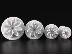 Cortante C/ Expulsor Flor Margaritas Fondant Repostería X4 - NICVALGROUP