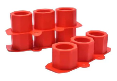 Imagen de Molde Silicona X3 Macetas Chocolate Yeso Acrílico Cemento