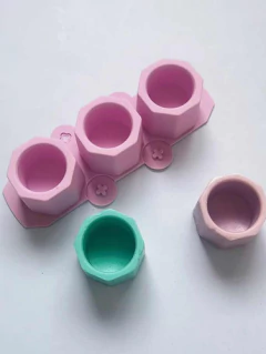 Molde Silicona X3 Macetas Chocolate Yeso Acrílico Cemento en internet