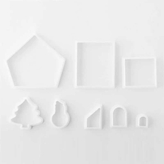 Cortante Para Casita 3d Árbol Muñeco Nieve Porcelana Cookies - comprar online