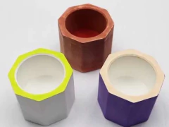 Imagen de Molde Silicona X3 Macetas Chocolate Yeso Acrílico Cemento