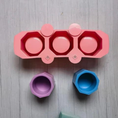Molde Silicona X3 Macetas Chocolate Yeso Acrílico Cemento
