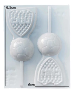 Molde Paleta Chupetín Chocolate Fútbol Boca River Velez