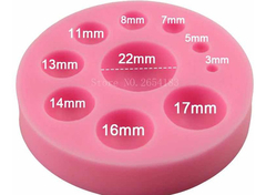 Molde Silicona Semiesferas X10 Círculos Perlas Repostería - tienda online