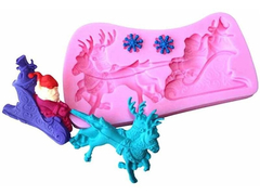 Molde De Silicona Fondant Navidad Papa Noel Renos Trineo - comprar online