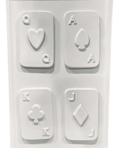 Molde De Cartas De Poker Naipes 3d Chocolate Repostería