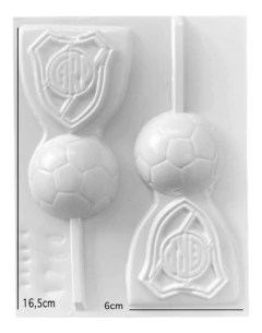 Molde Paleta Chupetín Chocolate Fútbol Boca River Velez - comprar online