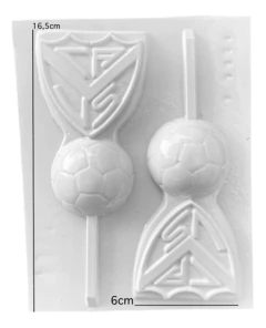 Molde Paleta Chupetín Chocolate Fútbol Boca River Velez en internet