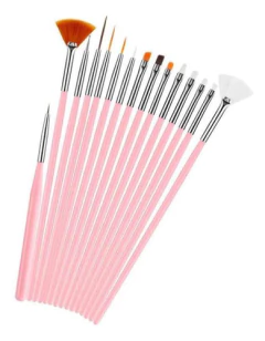 Set 15 Pinceles P/decoracion Uñas Gel Semipermanente Nail - comprar online
