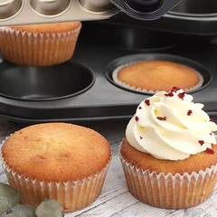 Molde De Teflon Para Cupcakes Muffins Antihaderente X12 - NICVALGROUP