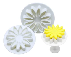 Cortante C/ Expulsor Girasoles Fondant Reposteria Porcelana