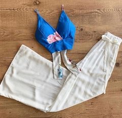 Calça Feminina Pantalona Trabalho Social Elegante Cinto - comprar online
