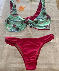 TOP ESTILO REGATA DUPLA FACE VERDE PISCINA COQUEIROS
