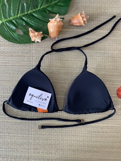 TOP CORTININHA LISO C/ BOJO PRETO (P) - comprar online